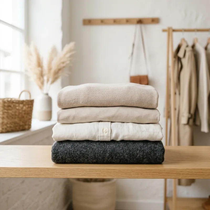 Folded clothes stack for travel