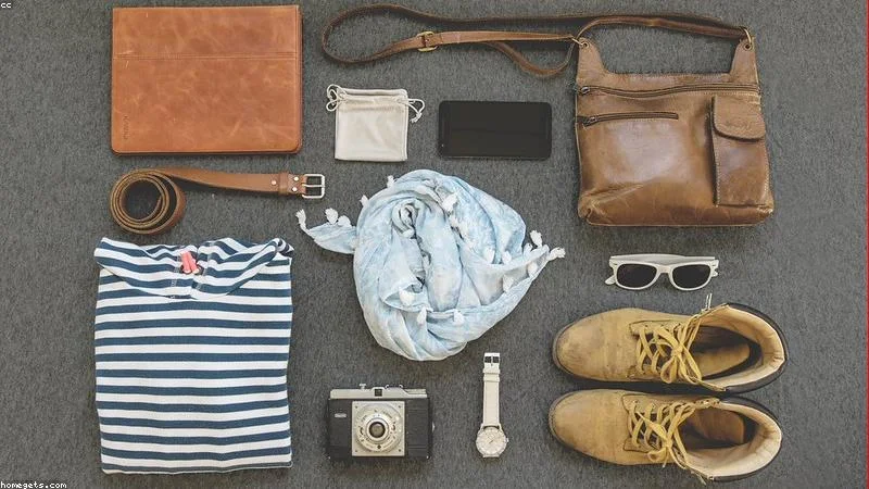 Flatlay clothing accessories